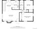 Detailed floor plan showcases layout of kitchen, living area, bedrooms, and bathroom on main floor at 1275 Niagara St, Denver, CO 80220