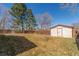 Spacious backyard area with trees and a shed, providing plenty of room for outdoor activities at 3541 E 118Th Ave, Thornton, CO 80233