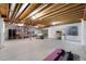 Unfinished basement with exposed ceiling and ductwork ready for customization at 13633 Mariposa St, Broomfield, CO 80023