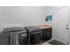 Convenient laundry room with modern washer and dryer units and ample counter space at 24355 E Briarwood Ave, Aurora, CO 80016