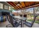 Covered patio with ceiling fan, dining table, and a view of the well maintained backyard at 3361 W 29Th Ave, Denver, CO 80211