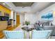 Open-concept living area with a modern kitchen, dining, and sitting area at 1700 Bassett St # 1119, Denver, CO 80202