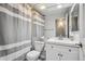 Bathroom with shower/tub combo and vanity at 45 Jackson St # A, Denver, CO 80206