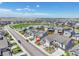 Aerial view of the property showcasing its location within a well-planned neighborhood and proximity to green spaces at 27853 E 8Th Ave, Aurora, CO 80018