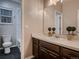 Bathroom featuring a single vanity and a tub and shower combo at 6894 E 133Rd Pl, Thornton, CO 80602