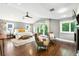 Spacious main bedroom with a vaulted ceiling, a ceiling fan, and a private balcony at 325 S High St, Denver, CO 80209