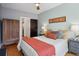 Comfortable bedroom features hardwood floors, and closet with lots of storage space at 2210 E Mississippi Ave # 3, Denver, CO 80210