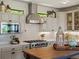 Well lit kitchen with gray cabinetry, stainless steel appliances, and natural light at 6405 Warriors Run, Littleton, CO 80125