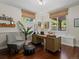 Bright office features hardwood floors and dual windows at 6405 Warriors Run, Littleton, CO 80125