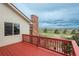 The deck offers beautiful backyard and golf course views at 7965 S Eudora Cir, Centennial, CO 80122