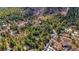 An aerial view of a wooded community with scattered homes and winding roads at 4835 Abo Ln, Monument, CO 80132