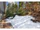 Backyard with a stone pathway at 4835 Abo Ln, Monument, CO 80132