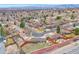 Aerial view of home and neighborhood, mountain view in distance at 7162 Quay St, Arvada, CO 80003
