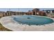 Community pool is closed for the season and covered, surrounded by a clubhouse and landscaped grounds at 4840 Point Mesa St, Castle Rock, CO 80108