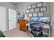 Cozy home office features a large desk, comfortable chair and playful décor at 4840 Point Mesa St, Castle Rock, CO 80108