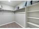 Bright walk-in closet features shelving and hanging rods providing ample storage space at 3193 Belleville Ridge Rd, Elizabeth, CO 80107