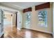 Bright office space with hardwood floors, crown molding, and french doors at 9602 S Hackberry St, Highlands Ranch, CO 80129