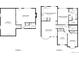 Detailed floor plan showcasing the layout of both floors, including room dimensions and features like storage and a pantry at 5323 E Hamilton Ave, Castle Rock, CO 80104