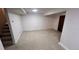 The Basement has bright walls, wall to wall carpeting and has stairs leading to it at 14282 E Radcliff Cir, Aurora, CO 80015