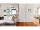 Bright living room featuring hardwood floors, fireplace and modern furnishings at 2355 Forest St, Denver, CO 80207