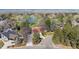 Stunning aerial perspective of the property, highlighting its proximity to the golf course and water features at 4749 Old Post Ct, Boulder, CO 80301