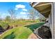 Well-maintained backyard with lush lawn and golf course views at 4749 Old Post Ct, Boulder, CO 80301
