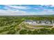 Aerial view of three luxury homes on a cul-de-sac, backing to a green community with scenic views at 3459 Hotpepper Way, Castle Rock, CO 80108