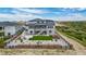 Backyard features an outdoor kitchen, patio, and an artificial lawn surrounded by landscaping at 3459 Hotpepper Way, Castle Rock, CO 80108