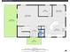 Floorplan of home layout, featuring kitchen, living room, bedrooms, office, and outdoor porch/balcony areas at 5254 Cheyenne Rd, Indian Hills, CO 80454