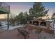 Stone fireplace with seating area, ideal for relaxing evenings at 2776 Savage Rd, Elizabeth, CO 80107