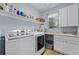 Practical laundry room with modern appliances, ample storage, a utility sink, and a countertop at 5944 S Yank Ct, Littleton, CO 80127