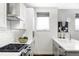 Clean white kitchen with stainless steel appliances and gas stove at 419 Harrison St, Denver, CO 80206