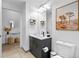 Contemporary bathroom with vanity, sleek fixtures, and decorative accents at 891 14Th St # 1211, Denver, CO 80202