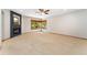 Large bedroom featuring a bay window, ceiling fan, and fireplace at 3933 W 102Nd Ave, Westminster, CO 80031