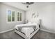 Cozy bedroom with neutral colors and large windows with light streaming through at 9487 Winding Hill Way, Lone Tree, CO 80124
