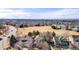 Panoramic aerial view showcasing the property's location within a scenic neighborhood with mountain views at 2655 S Jebel Way, Aurora, CO 80013