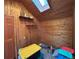 Cozy storage room featuring wooden walls, shelves, and a skylight, perfect for organized living at 2602 Jasmine St, Denver, CO 80207