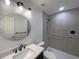 Updated bathroom with a large shower and vanity at 445 Tumbleweed Dr, Brighton, CO 80601