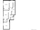 Two-bedroom, one-bath floor plan with storage and hall at 445 Tumbleweed Dr, Brighton, CO 80601