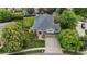 An overhead view shows a well-maintained home with manicured lawns and mature trees in a serene neighborhood at 2240 Summitview Dr, Longmont, CO 80504