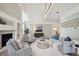 Spacious living room includes a fireplace, soaring ceilings and ample natural light at 2240 Summitview Dr, Longmont, CO 80504