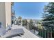 Deck with outdoor seating and railing overlooking mountains at 16713 W Archer Ave, Golden, CO 80401