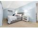 Cozy bedroom featuring soft blue walls, plush carpeting and dual nightstands at 6365 Highway 9, Breckenridge, CO 80424