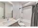 Cozy bathroom with shower/tub combination and modern vanity at 1284 Stuart St, Denver, CO 80204