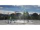 Community splash pad offers Gathering fun with water features and seating, set against a scenic mountain backdrop at 1860 Chaffee Crest Dr, Berthoud, CO 80513