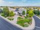 Stunning aerial view of home with lush lawn and manicured landscaping at 618 Fairchild Dr, Highlands Ranch, CO 80126