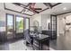 Office features tray ceilings and dark trim at 618 Fairchild Dr, Highlands Ranch, CO 80126