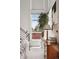 Bright hallway with a large window, decorative tree, and chest of drawers creating a welcoming atmosphere at 790 N Clarkson St # 206, Denver, CO 80218