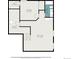 Basement floor plan featuring Gathering room, bedroom, storage, walk in closet, and bathroom at 5475 Shoshone Dr, Longmont, CO 80504