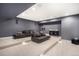 The cozy home theater provides an immersive entertainment experience with comfortable seating and a tiered platform at 7033 E Lake Cir, Centennial, CO 80111
